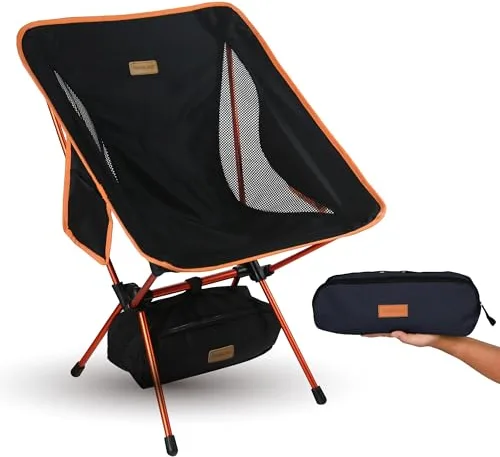 TREKOLOGY YIZI GO Ultra Ligeras Silla Plegable - Sillas de Playa - Alta Resistentes Respaldo Apoyo, Portatil & Reforzada Exteriortumbona Taburete - para Exteriores, Camping, Campismo, Picnics, Pesca