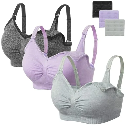 HBselect Sostén De Lactancia Sin Costuras Multicolor,Sujetador de Maternidad,Sujetadores para Premamá Multicolor Sostén Embarazada
