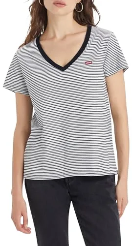Levi's Perfect V-Neck, Mujer, Annalise Stripe Cloud Dancer, L