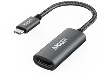 Anker Adaptador USB C a HDMI (4K a 60Hz), Adaptador USB C portátil PowerExpand + de Aluminio, para MacBook Pro, MacBook Air, iPad Pro, Pixelbook, Galaxy y más (Compatible con Thunderbolt 3 Puertos)