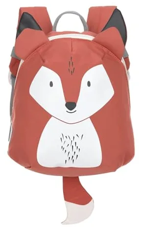 LÄSSIG Mochila infantil pequeña para guardería, mochila para cuna con correa para el pecho, 20 x 9 x 24 cm, 3,5 L/Tiny Backpack Fox