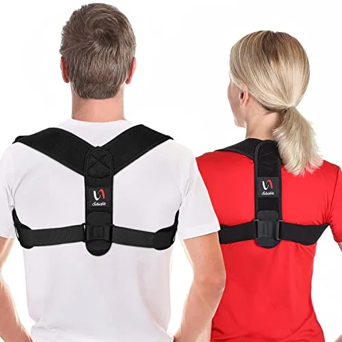 Schiara Corrector de postura para hombres y mujeres: cómodo soporte para la parte superior de la espalda, soporte ajustable para el alisado de la espalda para el cuello, la los hombros