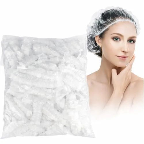 G2PLUS 100PCS Gorros de Ducha Desechable,Gorros Ducha Impermeable,Gorros Desechables Estetica,Shower Cap para uso en el hogar,hotel,Spa y peluquería