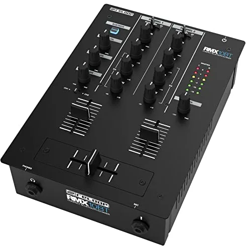 Reloop RMX-10 BT Mezclador para DJ de 2 canales y con Bluetooth con Conectividad Bluetooth incorporada: transmisión inalámbrica de música directamente a su mezclador, AMS-RMX-10BT