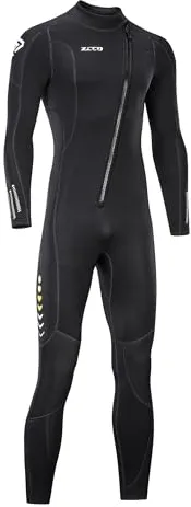 ZCCO Traje de Neopreno Ultra elástico de 3 mm con Cremallera Frontal, Traje de Buceo Completo, una Pieza para Hombres y Mujeres, esnórquel, Buceo, natación, Surf (Hombre Large