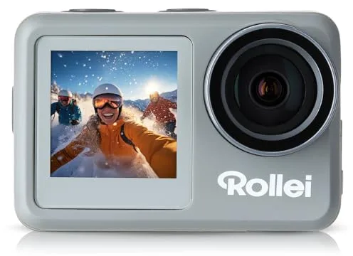 Cámara de Acción, Rollei Actioncam 9s Plus Cámara Deportiva 4K 60fps Estabilización Camara Subacuática Impermeable 40M con Sensor de 1/2,5 Pulgadas Pantalla Táctil con Accesorios para Deporte Buceo