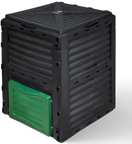 VOUNOT® Compostador Jardin 300L, Compostera Organica, Negro y Verde