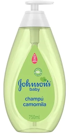 JOHNSON’S Baby Shampoo Camomila con fórmula No llores más (750 ml), champú infantil para niños y bebés hipoalergénico y con pH equilibrado, champú sin parabenos