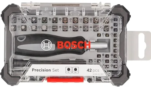 Bosch Accessories 42 piezas Set de Puntas de Atornillar de Precisión (para cabezales de precisión y estándar, Accesorios Destornillador), Amazon Edition Estándar