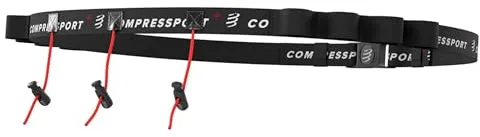 COMPRESSPORT Race Belt Cinturón de Correr, Unisex-Adult, Negro, Talla Unica