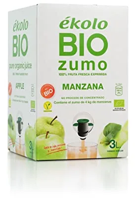 Ekolo Bag in Box Zumo De Manzana Bio, 1 Caja, 3 L