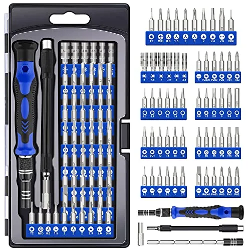 XOOL 62 en 1 Kit de Destornilladores de Precisión, Herramientas de Reparación Electrónica para Ordenadores, Móviles, iPhone, MacBook, Consolas de Juegos, PC, y Tablets