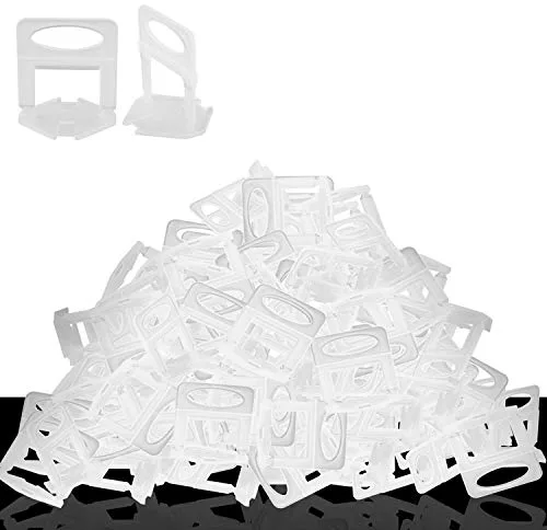 Homtone Sistema Nivelación Azulejos, Juego de 400 Lengüetas Nivelador de Azulejos para Nivelar Grosor 3-12 mm (1mm)