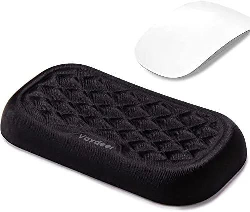 Reposamuñecas para ratón Reposamuñecas ergonómico de espuma con memoria para oficina y juegos - Negro