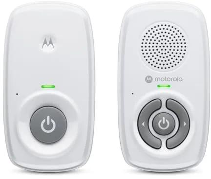 Motorola Nursery AM21 Monitor de Audio para Bebés - Monitor Digital con Tecnología DECT para Monitoreo de Audio - Largo Alcance - Micrófono de Alta Sensibilidad - Blanco