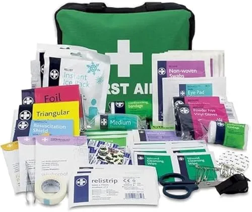 LEWIS-PLAST Kit de primeros auxilios Saco de primeros auxilios 160 piezas - kit compatible con estándares europeos