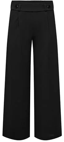JDY Jdygeggo New Long Pant Jrs Noos Pantalones, Black/Detail:black Buttons, XXL / 34L para Mujer