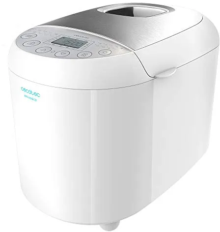 Cecotec Panificadora Bread&Co 1000 Delicious. 19 Programas, 1 Kg, 15 Horas programables, Cubeta Apta para lavavajillas, Recetario