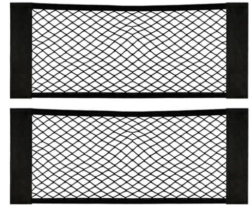 EINESIN Red de Almacenamiento, Nailon, Bolsa de Organizador Tronco de Coche con Redes de Bolsillos Elástica, Botellas, comestibles, Negro, para Carro de automóviles