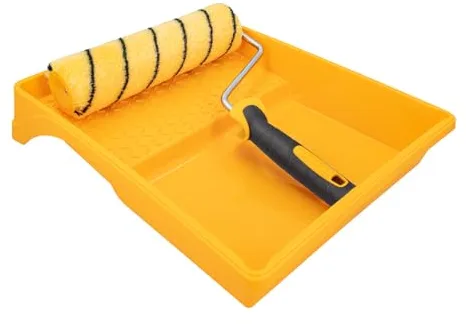 Hardy Working Tools - Kit de Pintura: Rodillo 25 cm Ø48 mm con Mango Bimaterial + Bandeja – Funda Hardstar de Poliéster Pelo 13 mm para Pintar Paredes y Techos