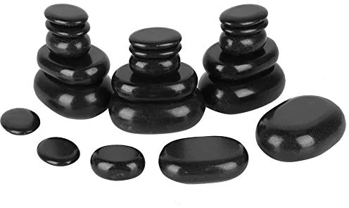 Estink 20 Piedras Piedras Para Masaje Caliente, De Masaje De Basalto, Piedras De Masaje Hot Spa Para Humedecer La Piel Y Aliviar El Estrés Mental.