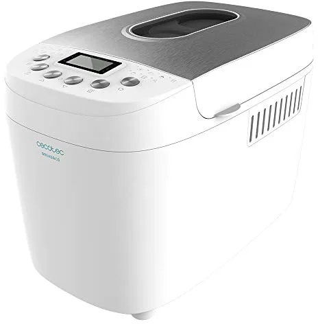 Cecotec Panificadora Bread&Co 1500 PerfectCook. 850 W, 1,5 Kg, 15 Programas, 15 horas programables, 2 Resistencias, Cubeta apta para lavavajillas, Recetario