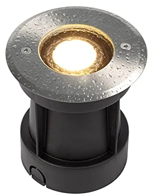 DAWALIGHT Foco Empotrable LED Suelo Exterior IP67, GU10 5W 3000K, Aluminio y Acero Inoxidable - Impermeable para Jardín, Césped, Caminos y Áreas Exteriores