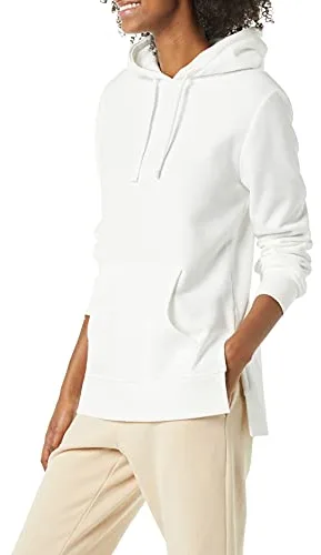 Amazon Essentials Sudadera tipo túnica con capucha de forro polar Mujer, Marfil, M