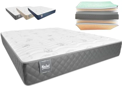 Don Descanso - Colchón 105x200 Viscoelastico Mulhacen DualSense, Altura ± 26cm. Multicapa con Núcleo GravityFoam, Firmeza Alta, Doble Cara Invierno/Verano, Transpirable. Fabricado en España, Gris