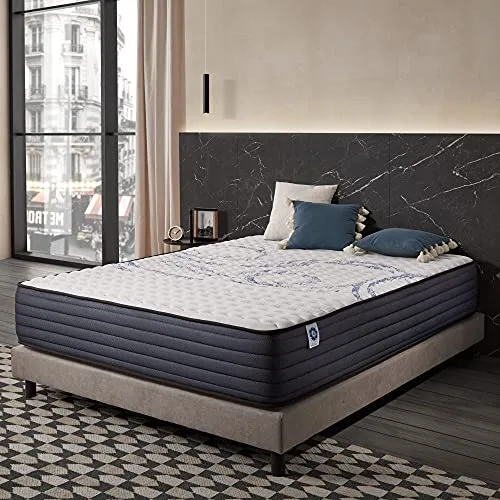 Naturalex - Colchón Viscoelástico Perfectsleep 135x190 cm - 30 cm - Firme - Espuma HR + Blue Látex - Transpirable - Confortable - Ergonómico - Hipoalergénico - Reversible Verano/Invierno