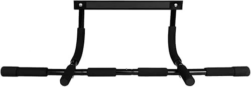 CABLEPELADO Barra dominadas Fija para Puerta, Barra de ejercicio para puerta, Barra de pull-up para puerta, Peso soportado: 136 kg, agarres acolchados, marcos de puertas de anchura entre 61 y 81 cm.