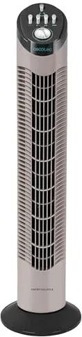 Cecotec Ventilador de Torre con Temporizador EnergySilence 790 Skyline. 50W, 30'' (76cm) de Altura, Control Mecánico, Oscilante, Motor de Cobre, 3 Velocidades