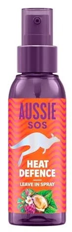 Aussie SOS Heat Defence Spray Leave In 100ml Desenreda Y Protege Del Calor, Mantiene El Pelo Hidratado Durante 100 Horas. Enriquecido Con Superalimentos Australianos. Fórmula Vegana