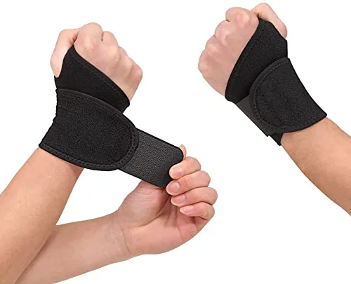 Muñequera Tendinitis Muñeca Ajustable, 1Par Negro Elasticidad Ferula Tunel Carpiano, Muñequera Metacarpiana Pulgar Deportiva Para Esguince de Dolor Muñeca, Tendinitis, Artritis, Protección Deportiva