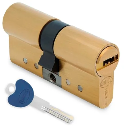 Amig - Cilindro de seguridad - Fabricado en Latón - Medida: 62 mm (31-31) - Protección Antitaladro y Anti-Bumping - Acabado: Mate