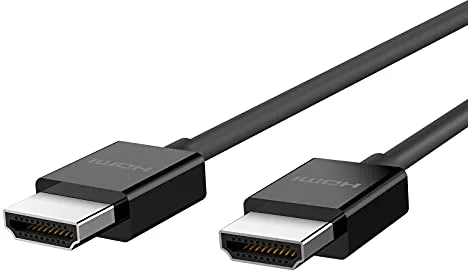 Belkin Cable HDMI 2.1 de alta velocidad Ultra (4K, Dolby Vision HDR, óptimo para Apple TV, 2 metros) - negro