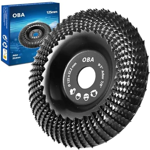 Muela Amoladora 125mm, OBA Discos Madera Amoladora Discos para Amoladoras Angulares de Carburo de Tungsteno,molienda tallado
