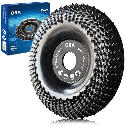 Muela Amoladora 115mm, OBA Discos Madera Amoladora Discos para Amoladoras Angulares de Carburo de Tungsteno,molienda tallado