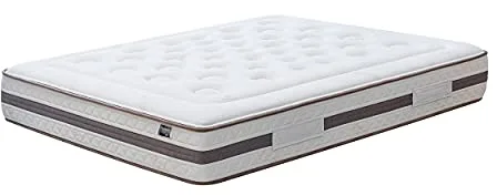 Kuo Dream ECO NATUR - Colchón de Muelles Ensacados, acolchado natural de algodón y tejido bamboo, refuerzo lumbar de latex, 90 x 190 cm, color beige