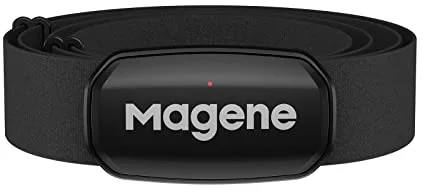 Magene H303 Monitor de frecuencia cardíaca Correa para el Pecho HRM Fitness Tracker IP67 Soporte Impermeable Bluetooth 4.2 y Ant+, Compatible con Wahoo, Zwift, Strava, Elite HRV