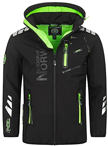 Geographical Norway Vantaa Chaqueta Softshell para hombre, impermeable, transpirable, resistente al viento, Negro 02., L