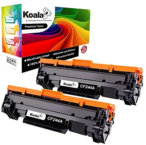 Koala Compatible Cartucho de Tóner Reemplazo para HP 44A CF244A para HP LaserJet Pro MFP M28A M28W M15A M15W Impresoras (Negro, Pack de 2)