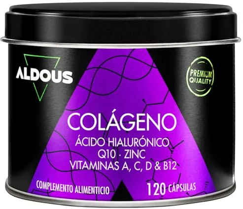 Colágeno Hidrolizado Puro + Ácido Hialurónico + Coenzima Q10 + Vitaminas y B12 + Zinc - 120 días Máxima Dosis - Formula Avanzada - Colágeno para las Articulaciones Fuertes, Piel Tersa y Energía