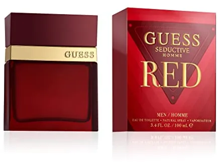 GUESS Seductive Red, Eau de Toilette, Perfume Hombre, Oriental Vainilla, Perfume Elegante de Larga Duración, 100 ml