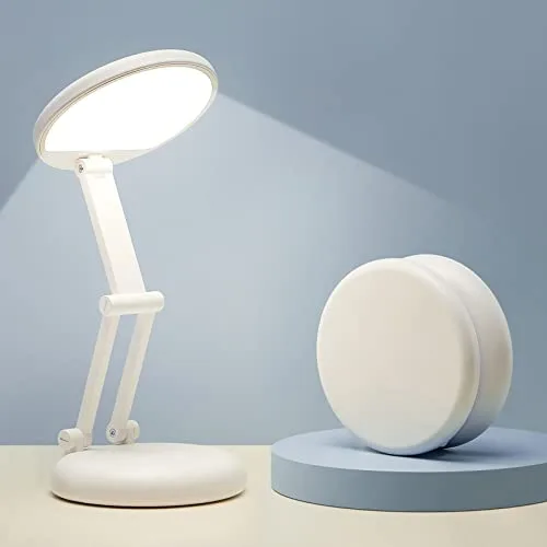 One Fire Lampara Escritorio LED Portátil & Plegable, 3600mAH+10 Brillo Flexo Escritorio Flexo LED Escritorio Lamparas sin Cables, 1000 LM Lampara LED Escritorio Luz lectura, Lamparas Mesita de Noche