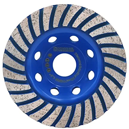 HIGHDRIL Disco Muela Turbo Devastador de Hormigon 115mm × 22,23 mm Diamante Amoladora para Lijar y Pulir Piedra Hormigón Mampostería Granito Mármol