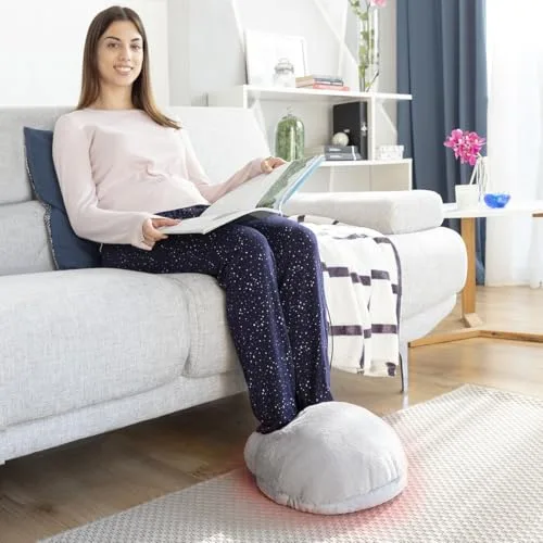 InnovaGoods® Calienta pies, calentador con diseño ergonómico y portátil, 3 niveles de temperatura ajustables, Cable de alimentación de 1,5Mts, Calienta tus pies en segundos, Ideal para el invierno.