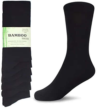 WeciBor 6 Pares Calcetines de Bambú Transpirables Suaves Hombres y Mujeres