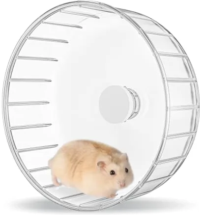 BUCATSTATE Rueda para Hamster Silenciosa 15 cm, Juguete Transparente de Ejercicio Jaula Accessories para Cricetos Enanos, Ratones, Gerbos, Campbell y Roborovski