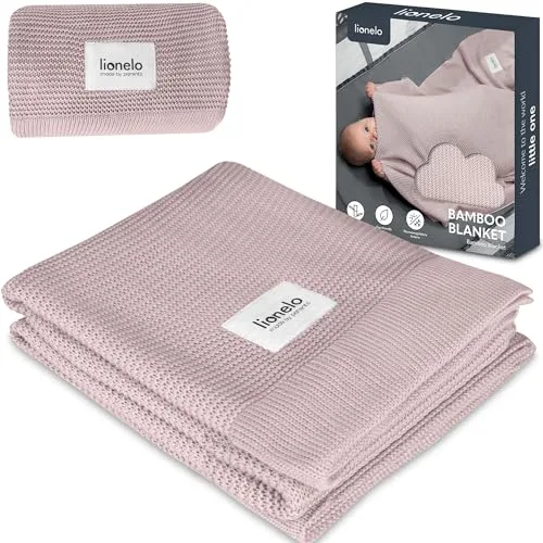 lionelo Bamboo Blanket Manta de Bambú Manta Ligera de bambú, 100% algodón, 100 x 75 cm, Natural, Suave, antibacteriana, hipoalergénica, Desde el 1er día de Vida del recién Nacido